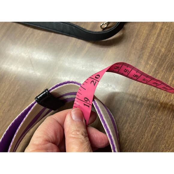 Marc Jacobs The Snapshot Crossbody Bag – White with Purple Strap – Gold Hardware - Picture 6 of 8